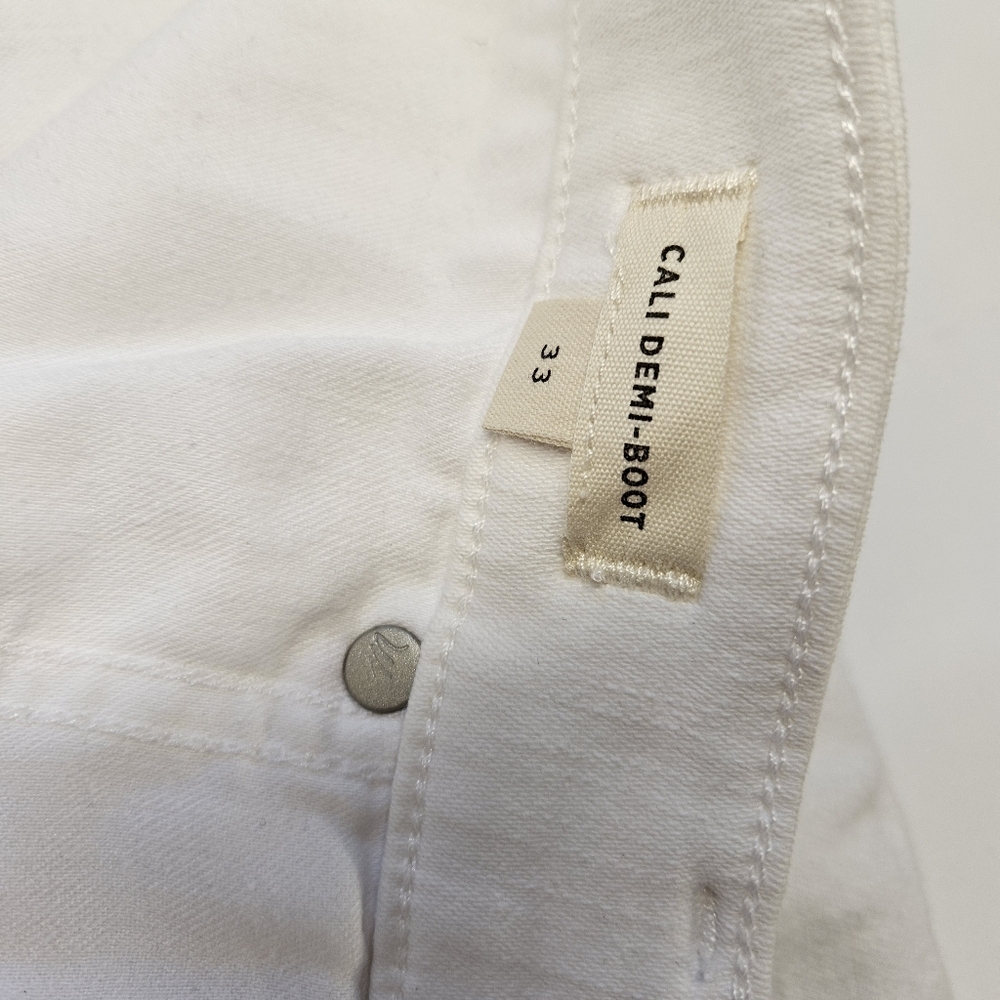 Madewell Women's Cali Demi-Boot Jeans White size 33 - Picture 4 of 13